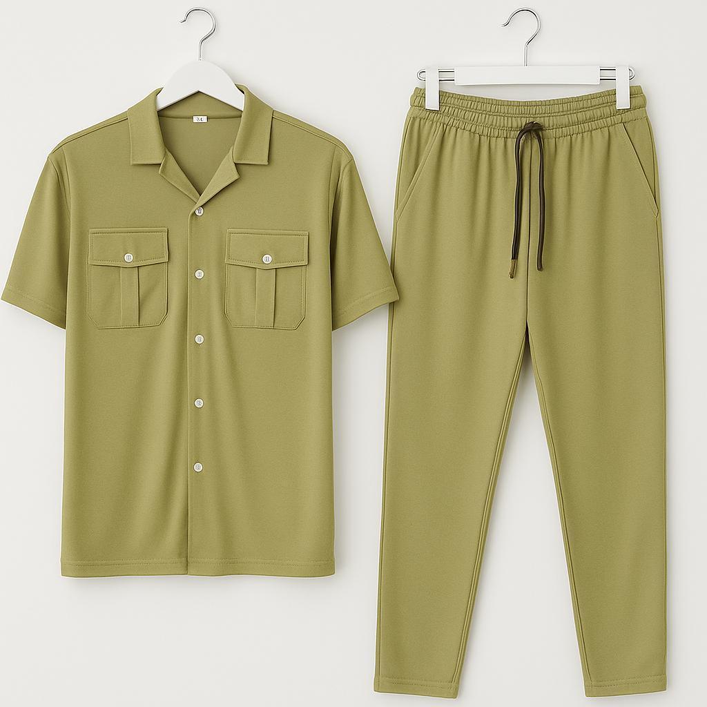 2 Pcs Men's Dri Fit Plain Suit